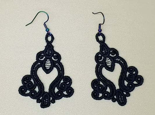 Lace Heart Cascade Earrings