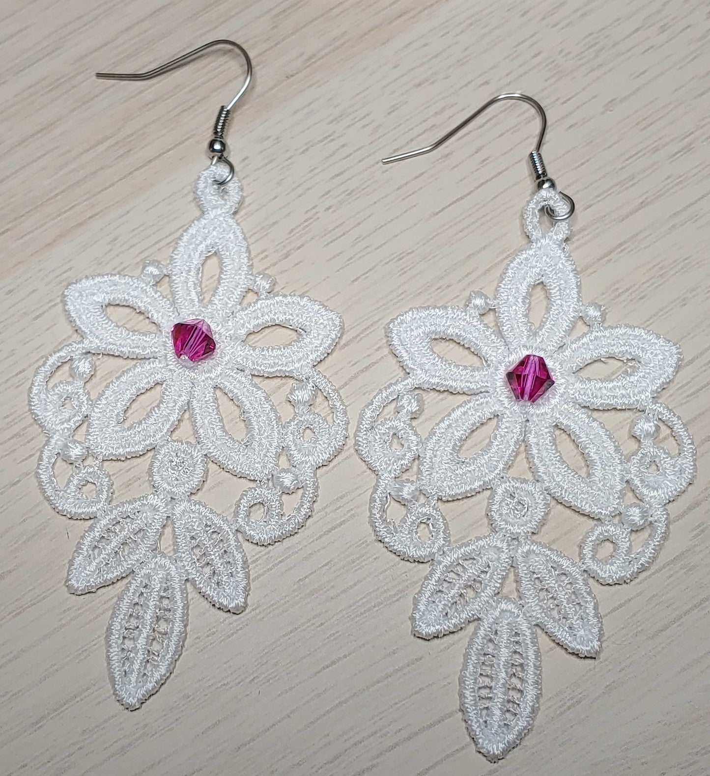 Lace Large Daisy Earrings