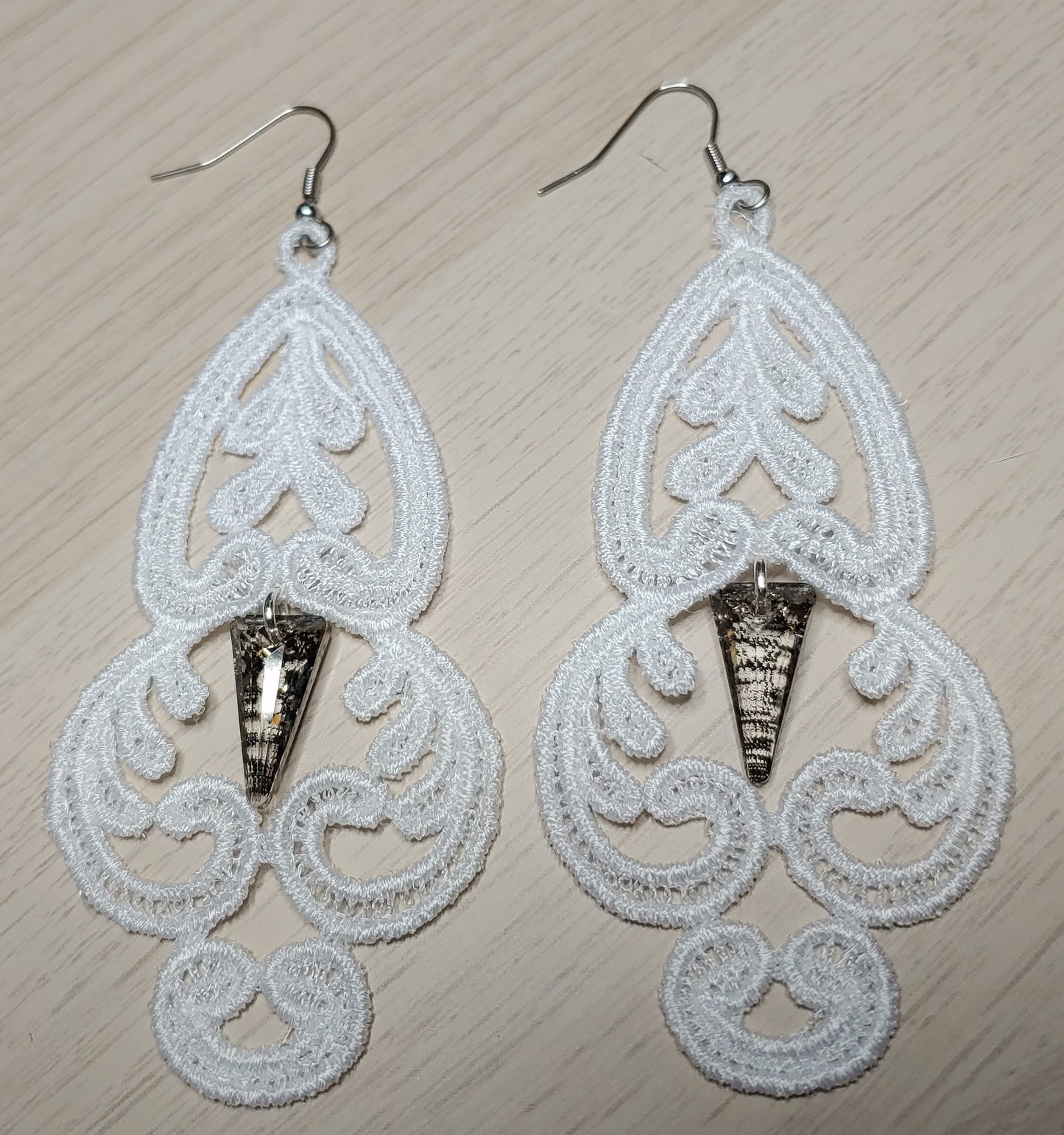 Lace Crystal Falls Earrings