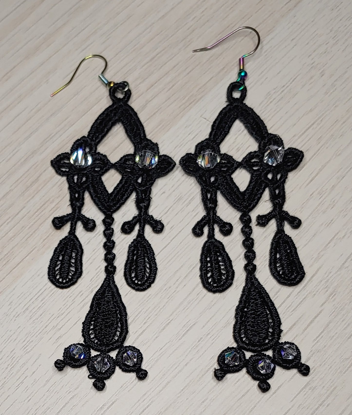 Lace Crystal Chandelier Earrings