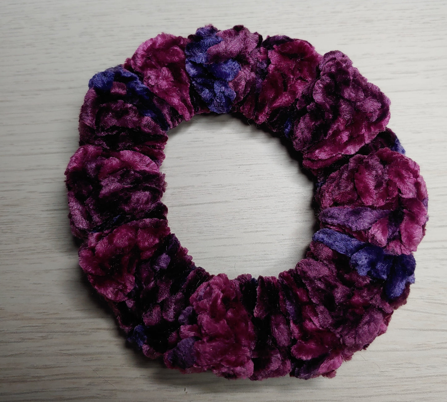 Crocheted Chenille Scrunchies