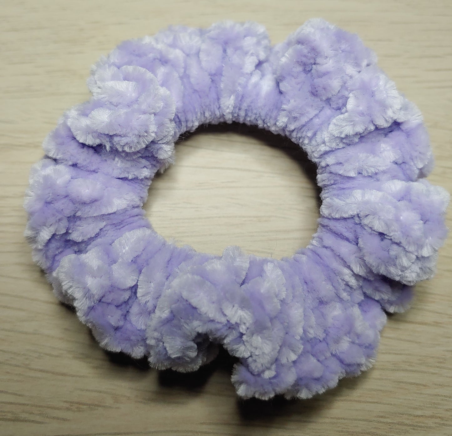 Crocheted Chenille Scrunchies