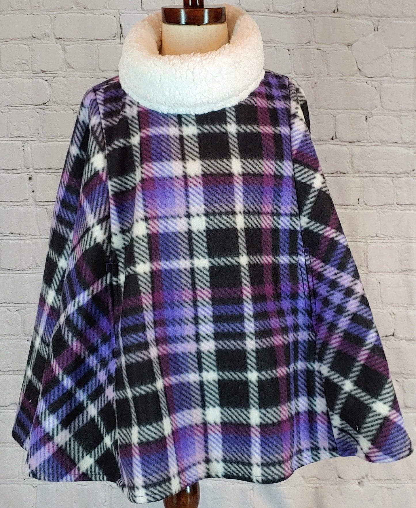 Poncho - Fleece - with Cowl Collar