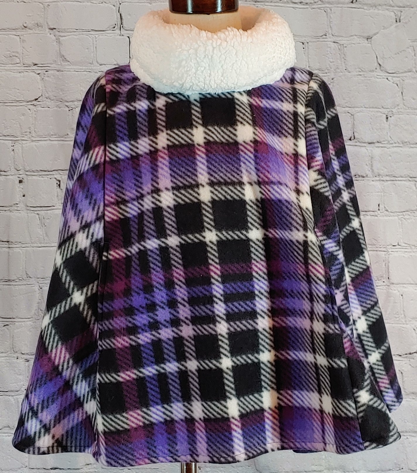 Poncho - Fleece - with Cowl Collar