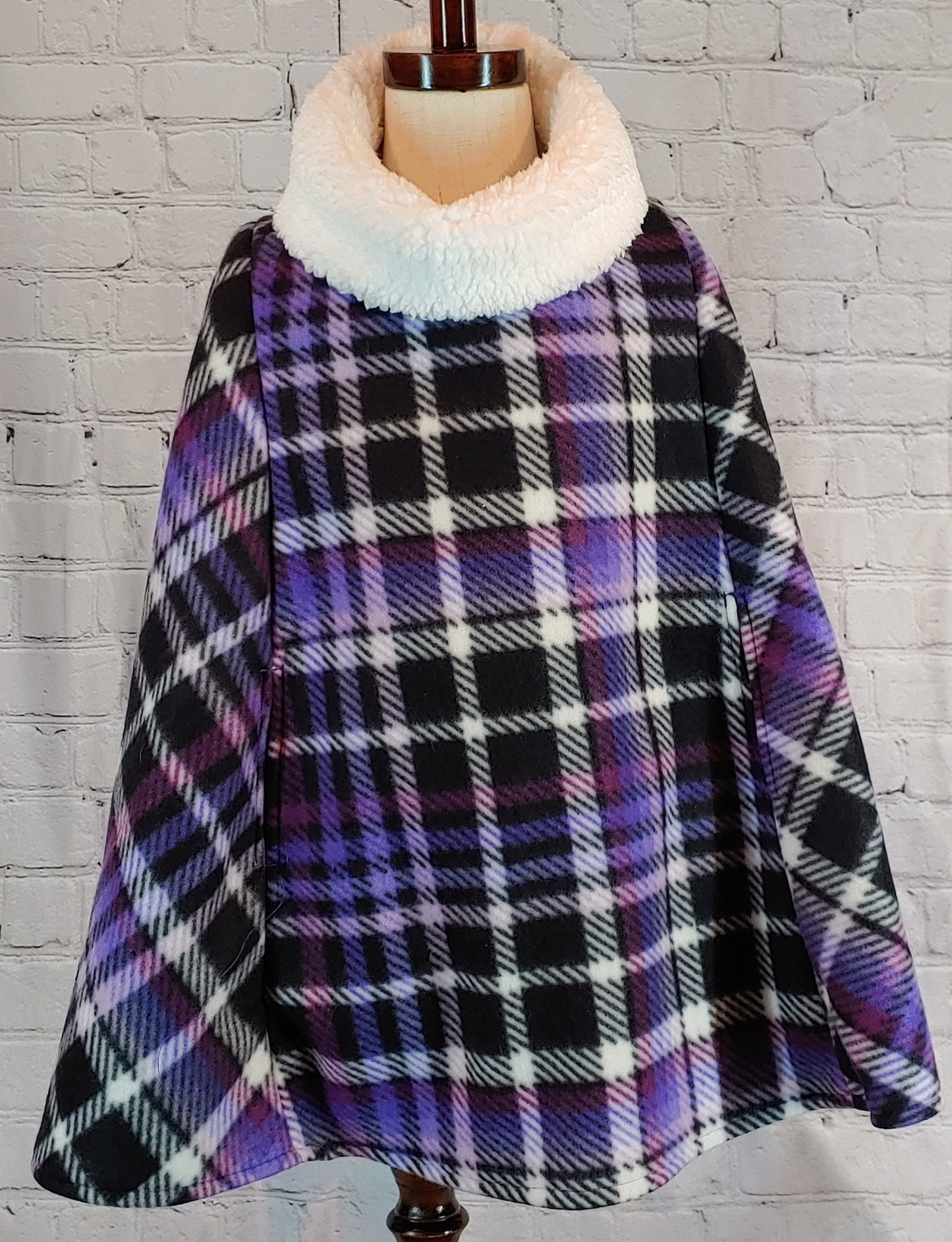 Poncho - Fleece - with Cowl Collar