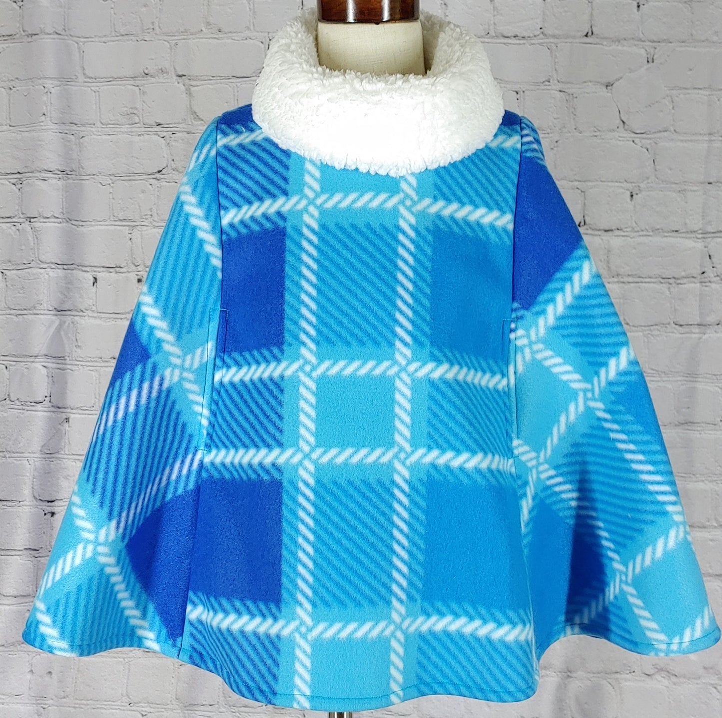 Poncho - Fleece - with Cowl Collar