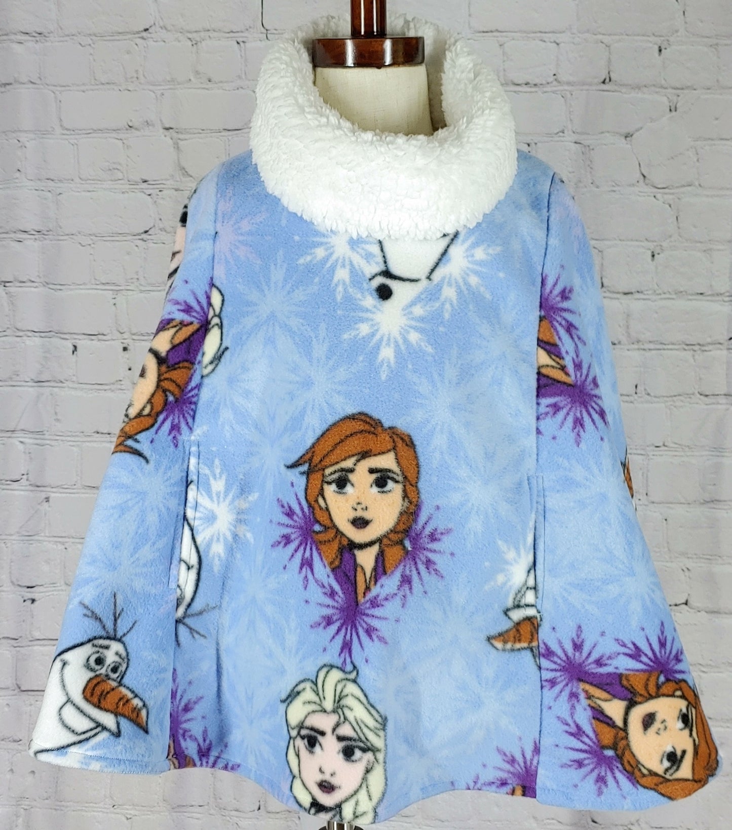 Poncho - Fleece - with Cowl Collar