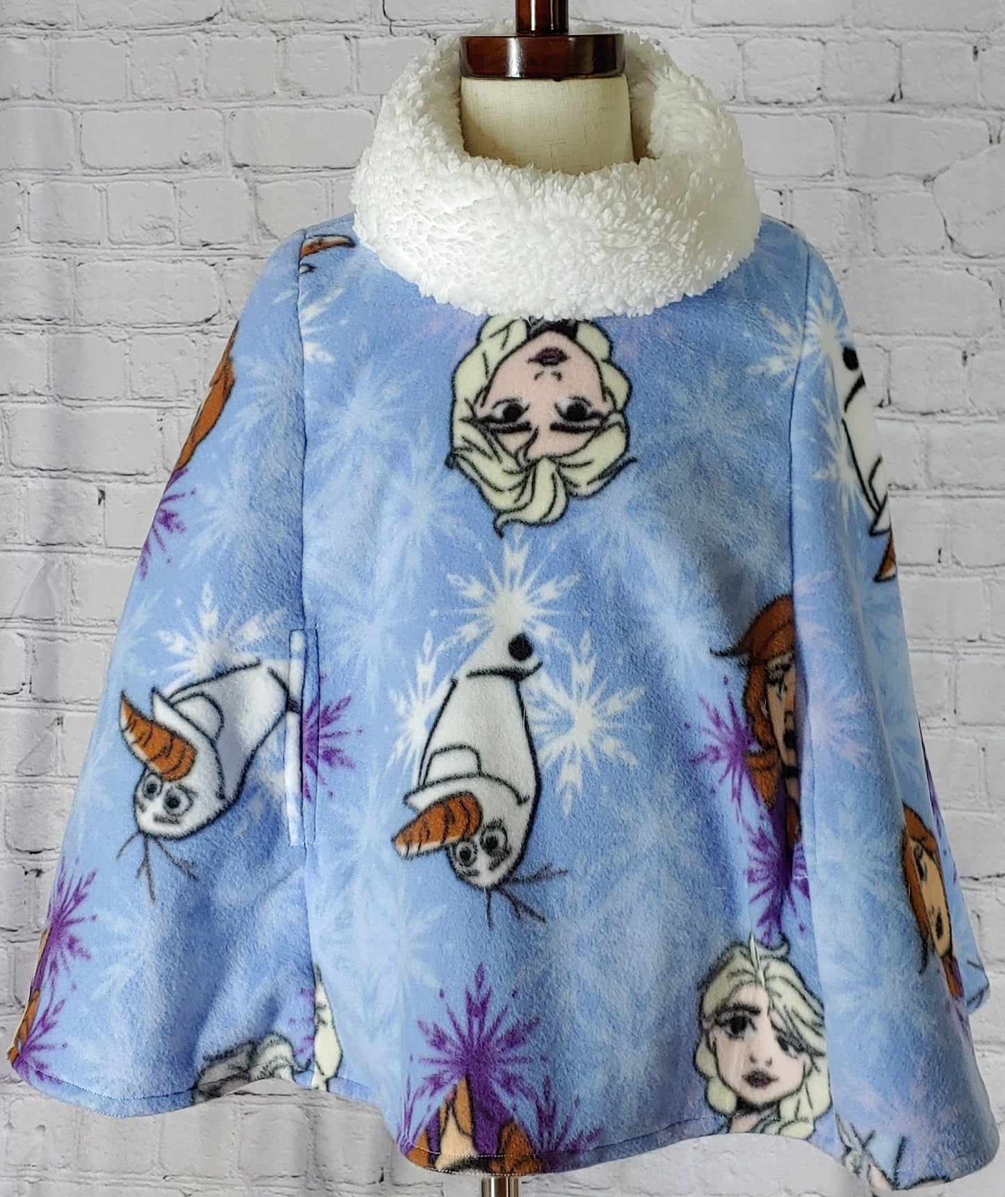 Poncho - Fleece - with Cowl Collar