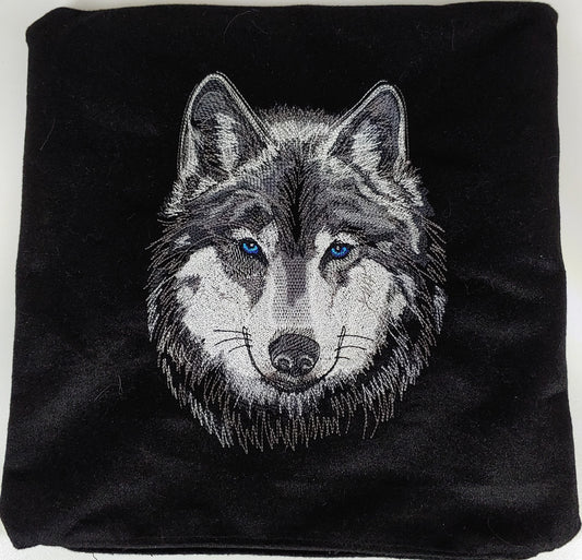 Embroidered Pillow Cover - Magnificent Wolf