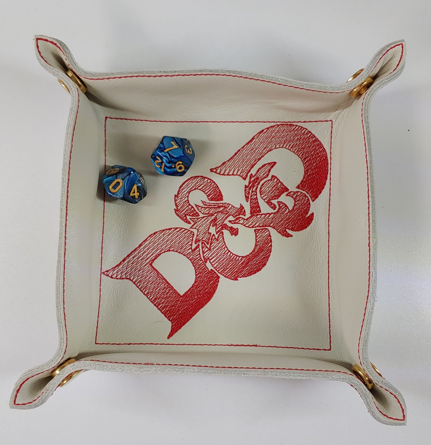 Dice Tray - 7" - Leather D&D