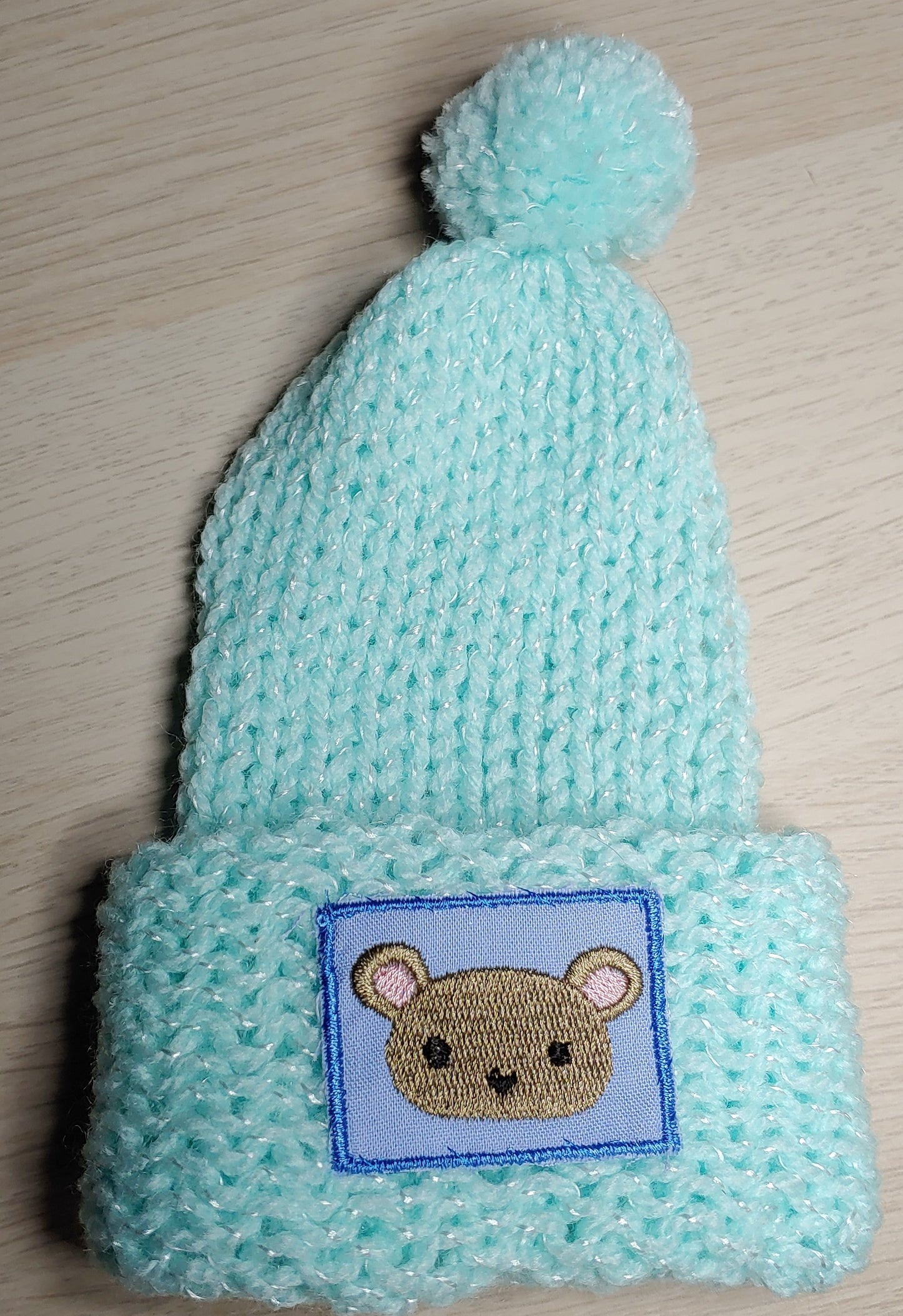 Knitted Infant Hat -Mint Green