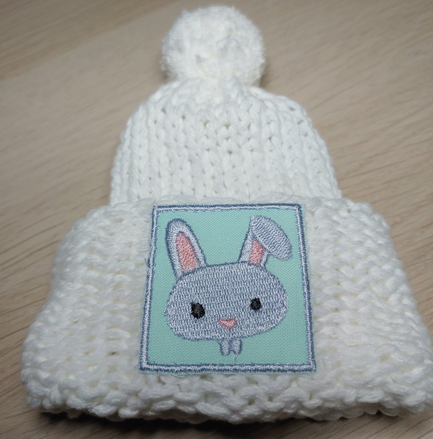 Knitted Infant Hat - White