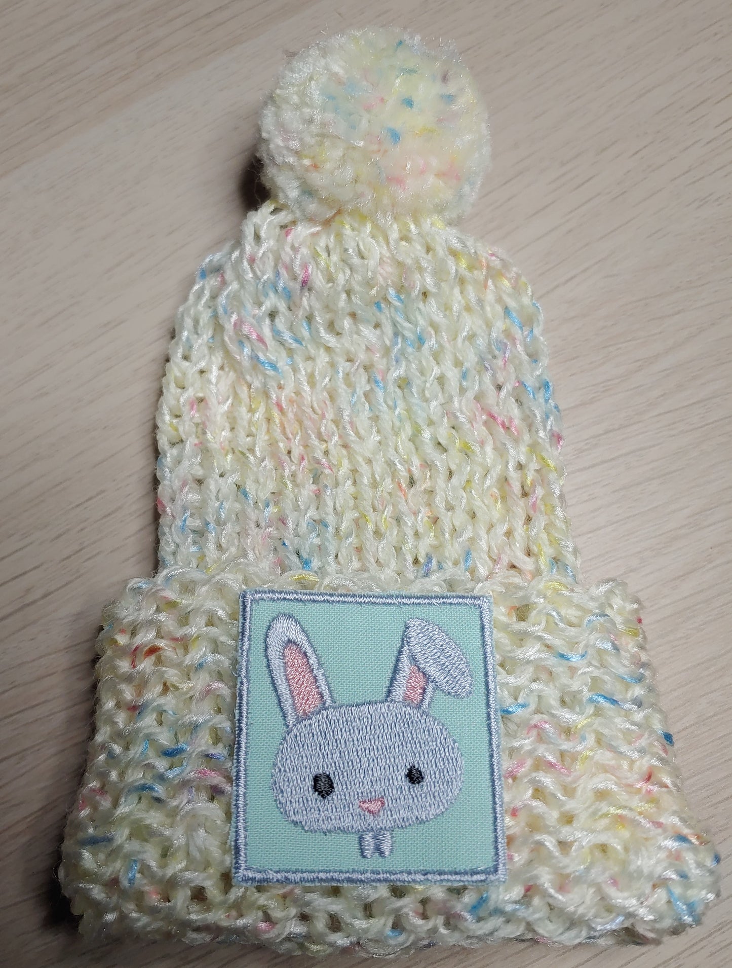 Knitted Infant Hat - Light Yelow Ombre