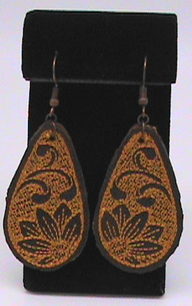 Southwest Embroidered Leather Earrings