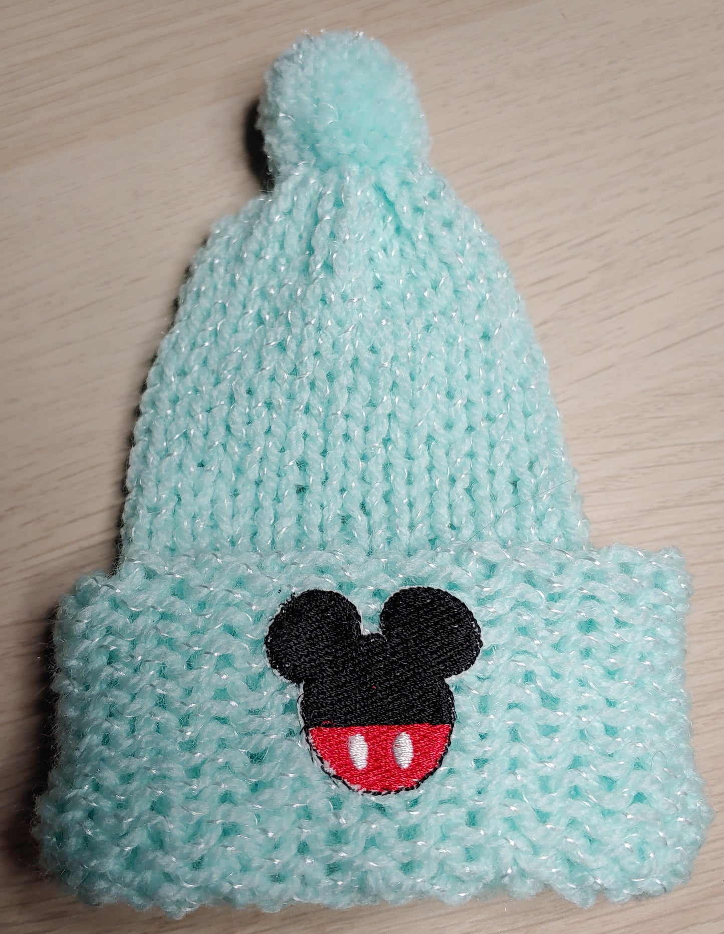 Knitted Infant Hat -Mint Green