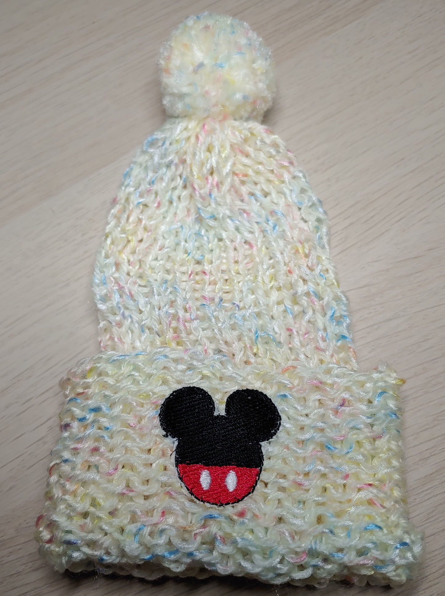 Knitted Infant Hat - Light Yelow Ombre