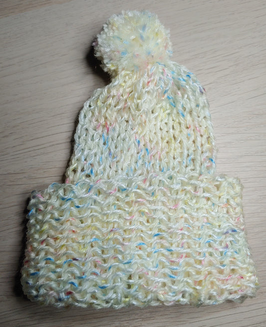 Knitted Infant Hat - Light Yelow Ombre