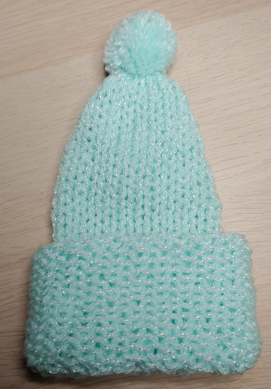 Knitted Infant Hat -Mint Green