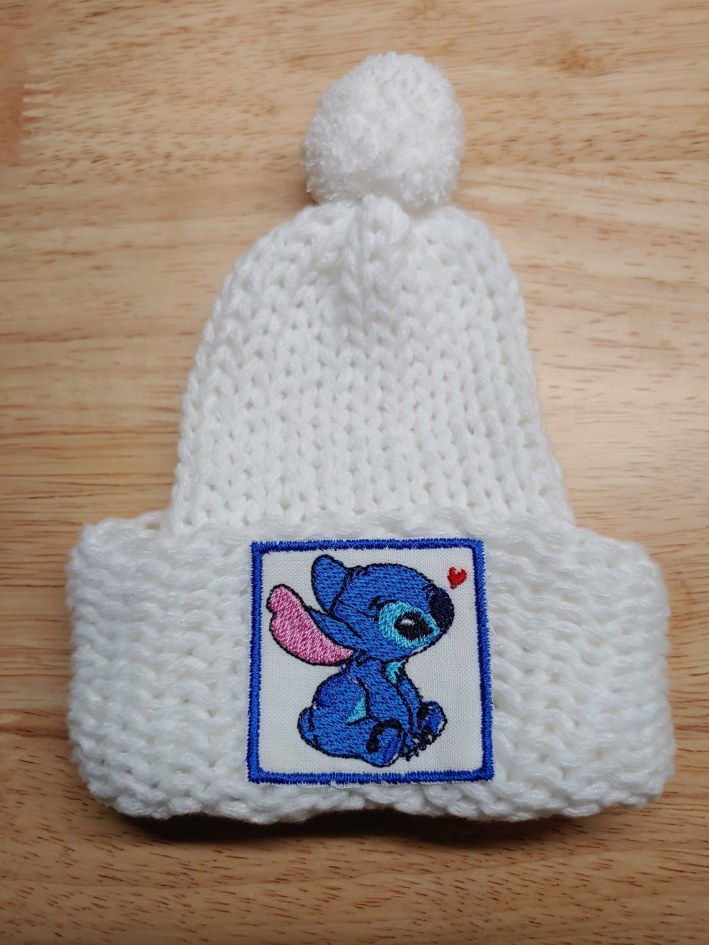 Knitted Infant Hat - White