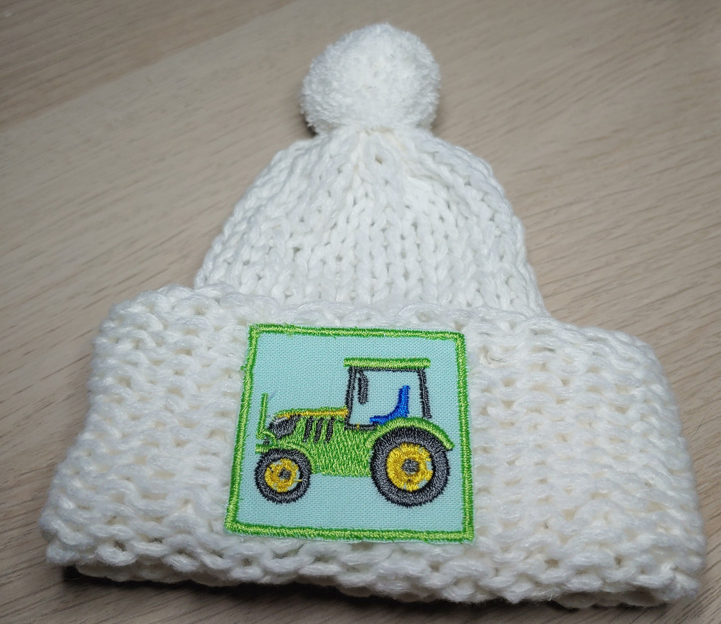 Knitted Infant Hat - White