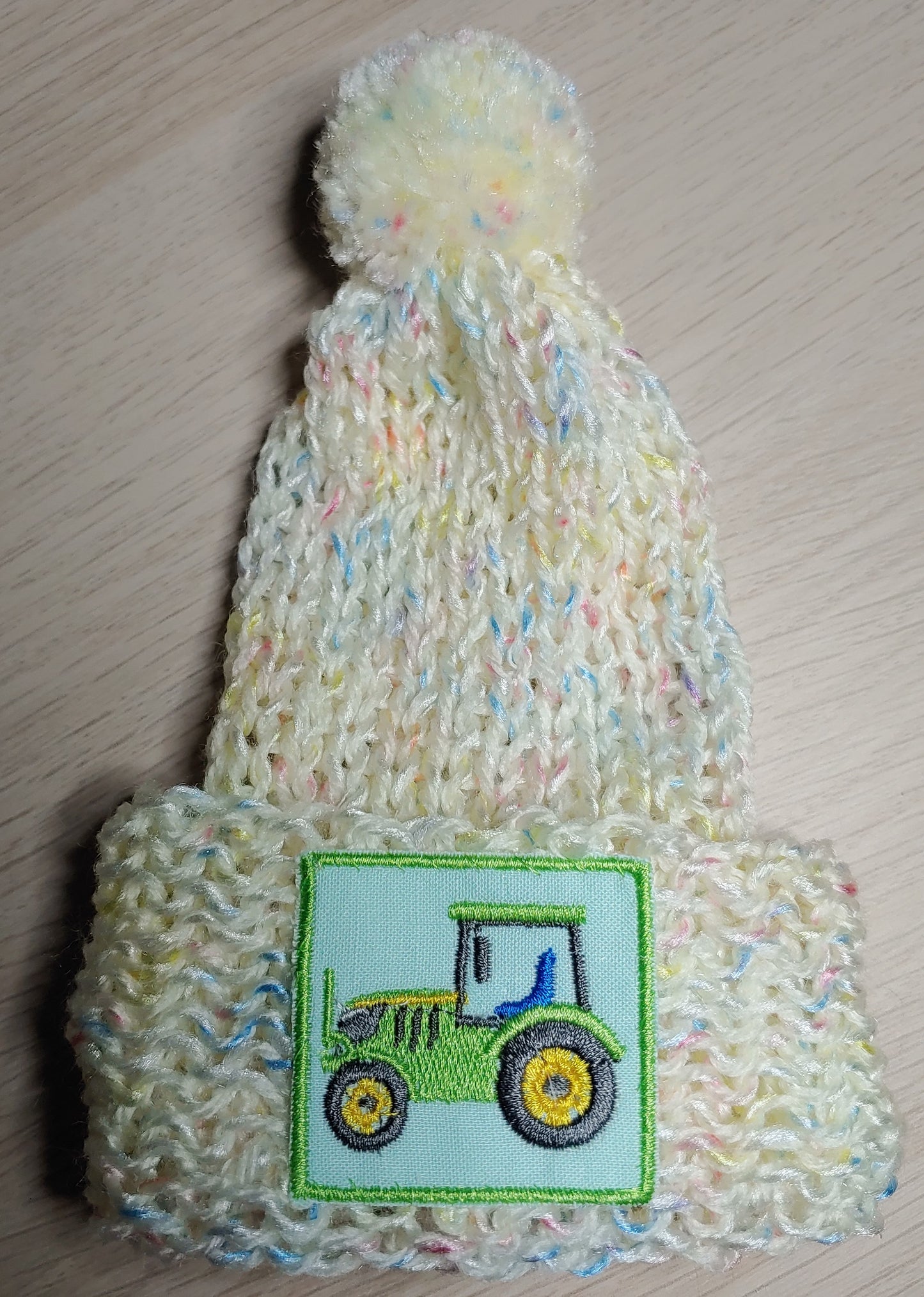 Knitted Infant Hat - Light Yelow Ombre