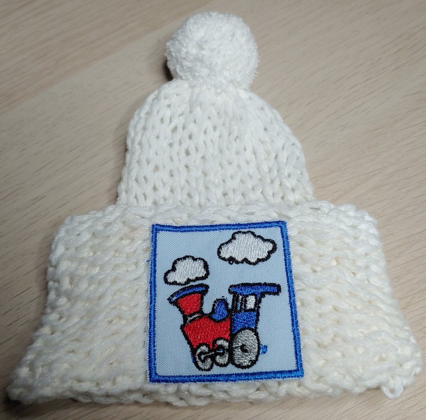 Knitted Infant Hat - White